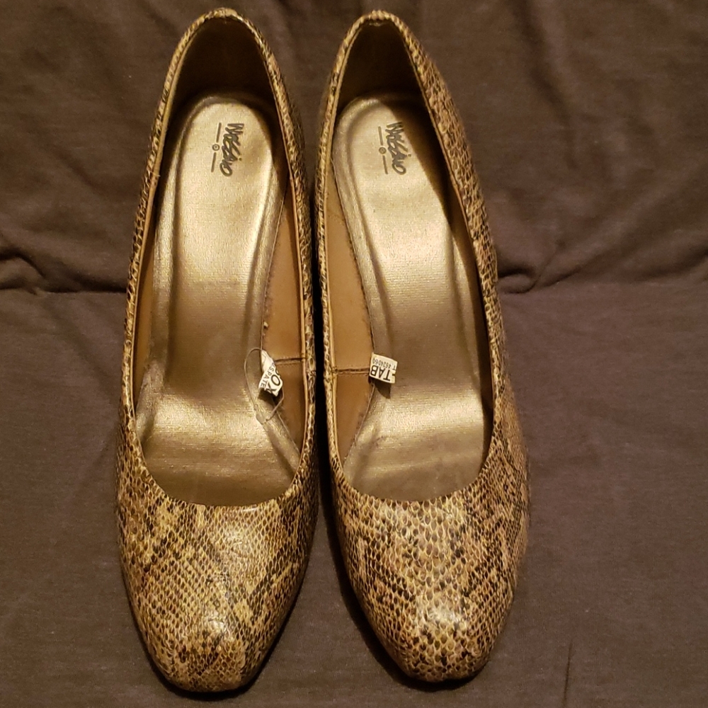 Snakeskin Platform Heels